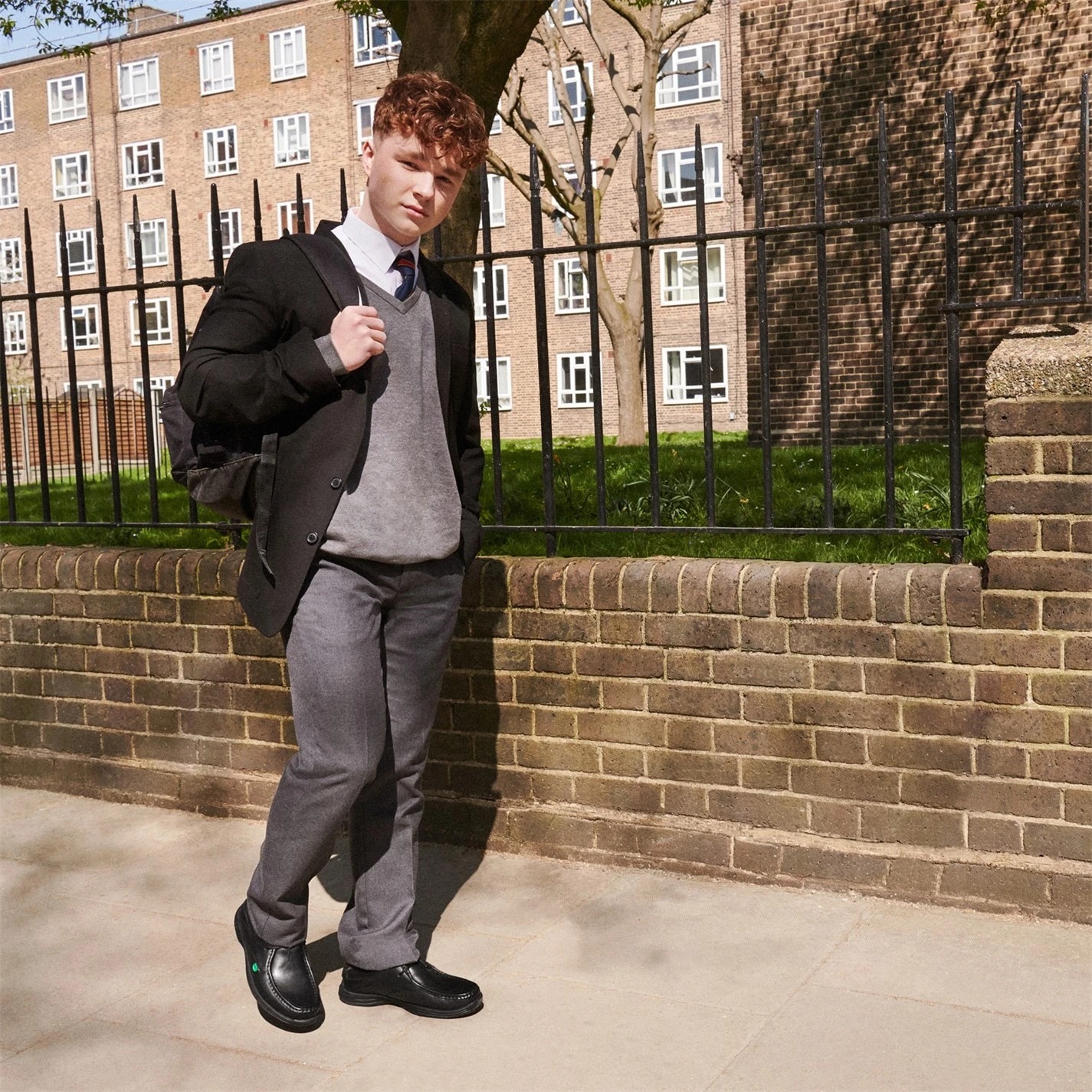 Kickers Fragma Lace Up Kids Shoes - Image 7