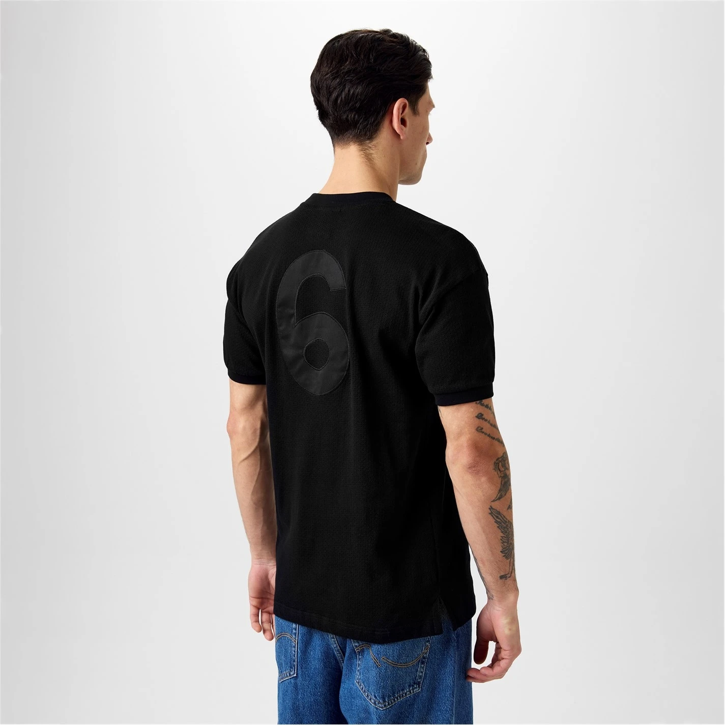 Score Draw England 1970 Black Out Shirt Mens - Image 4