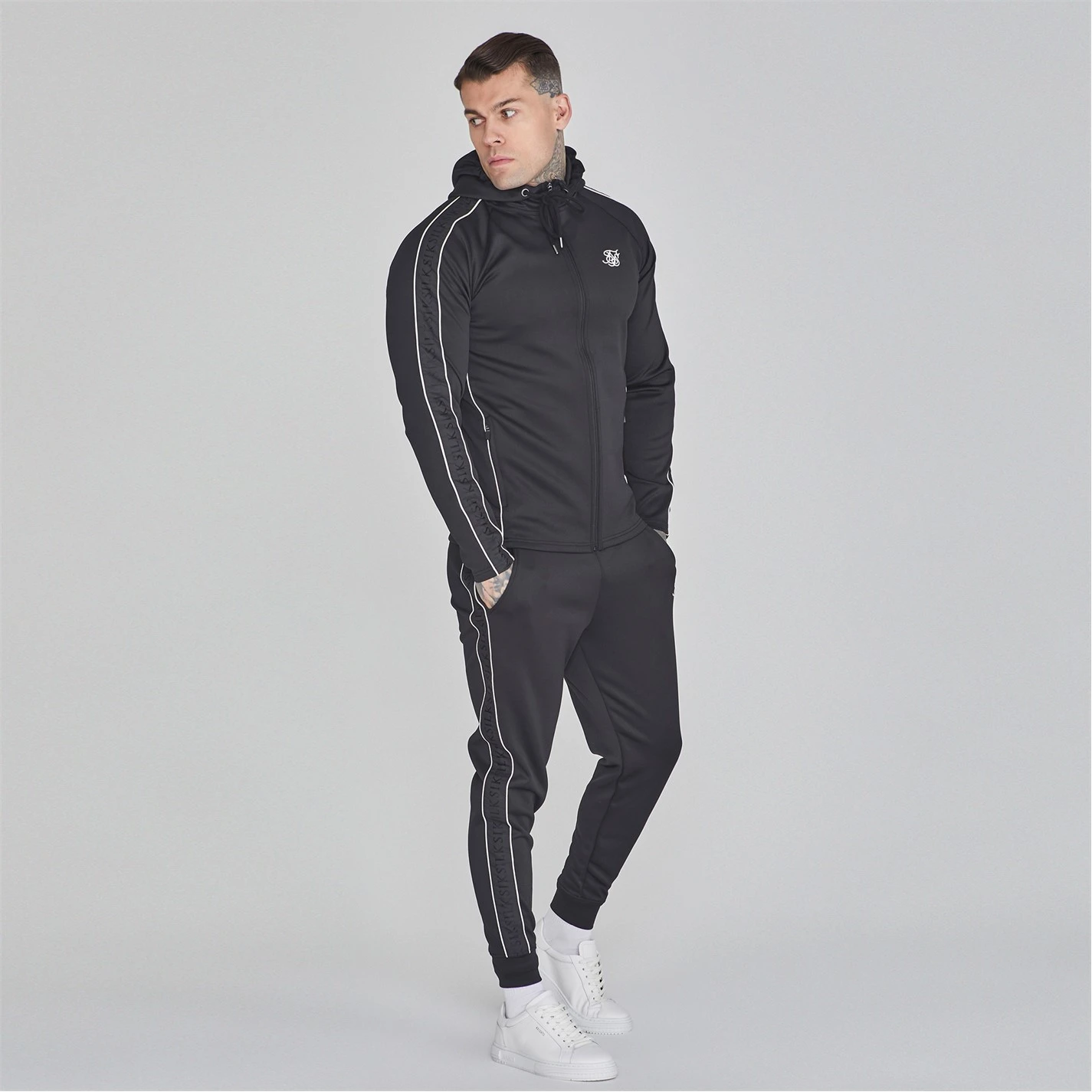 SikSilk Hoodie And Joggers Set Mens