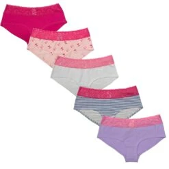 Pack Lace Trim Shortie Briefs